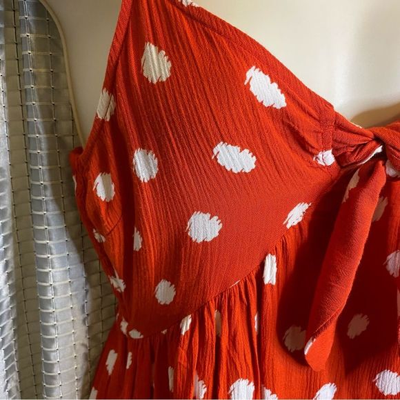 Band of Gypsies Red with White Polka Dot Dress Size Medium - Picture 2 of 7